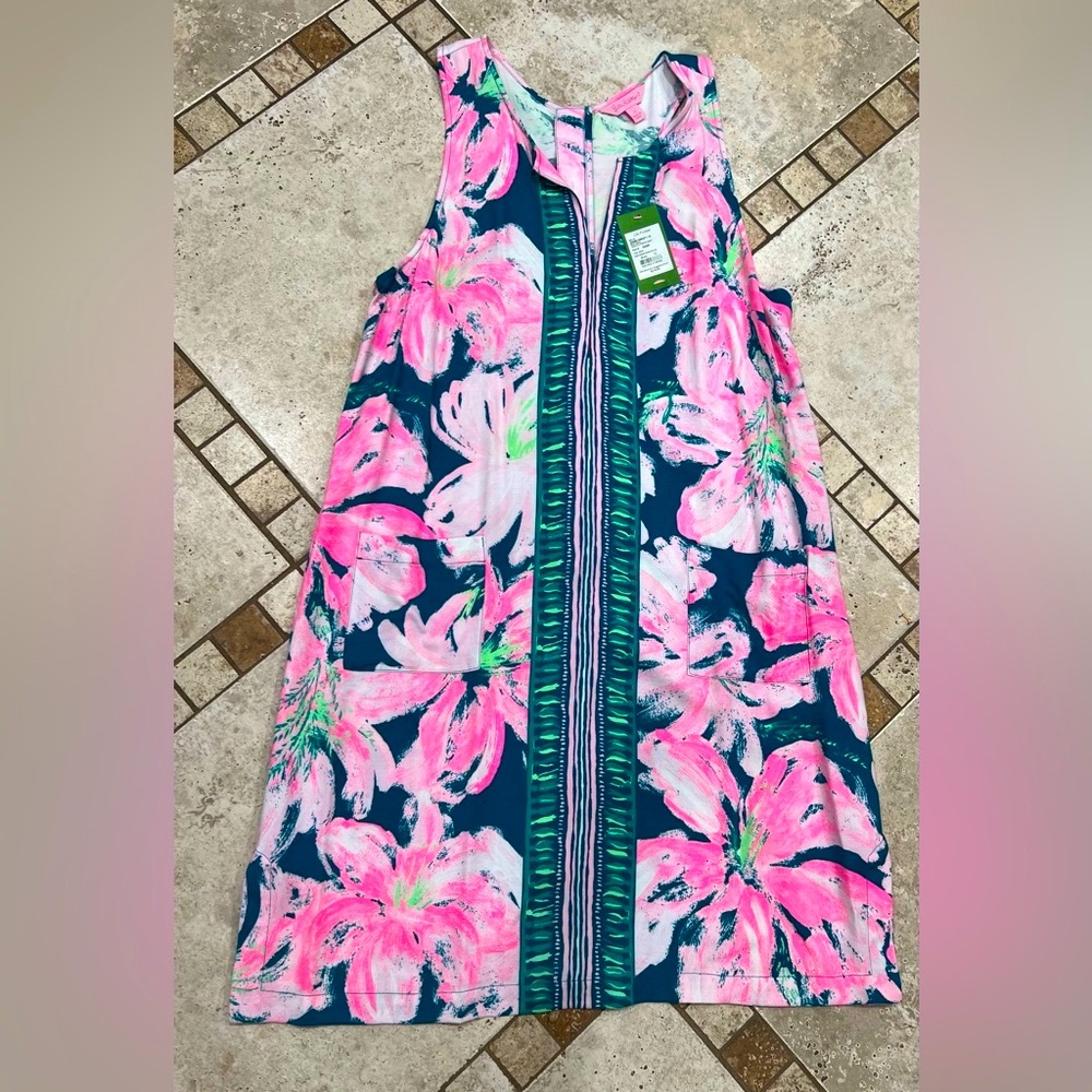 NWT Lilly Pulitzer Carlotta Shift Dress - Pans Garden - 12